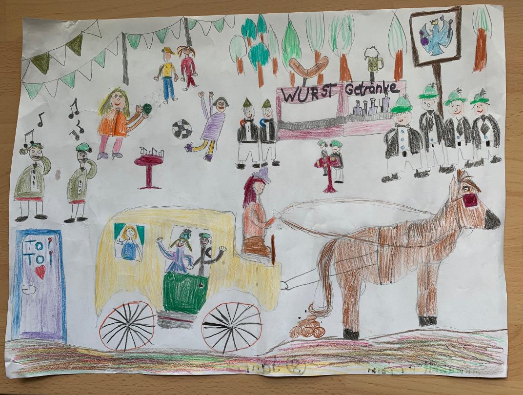 Malaktion der Kindergartenkinder
